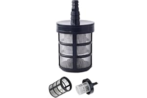 DBAILY Tubo di aspirazione, filtro pompa dell'acqua, 3 pezzi, filtro per pompa dell'acqua, inserto per filtro dell'acqua, pompa da giardino, in acciaio inox con filtro di crittografia a doppio strato,