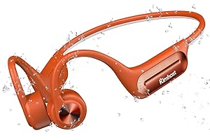 KIM HOST Bone Conduction Swimming Headphones, IP68 Waterproof Bone Conduction Earphones With 32GB MP3 Storage Wireless Sports Open Ear Underwater Earphones for Swimming, Running, Cycling, Hiking