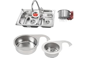YOUKLY Spülbecken Sieb，2 Stück Edelstahl Schwan Siebkorb Spüle, Küche Haushalt Hängende Sieb für Spülbecken, Nass und Trockenabtrennung Sieb Spülbecken (Style A)