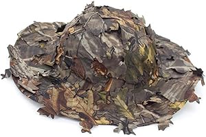 Lejie 3D Ghillie Hats Outdoor Camouflage Sonnencreme Jagd Angeln Cap Breitkrempigen Camouflage Hut Baseballmütze