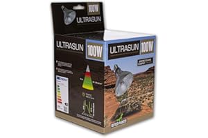 REPTILES-PLANET Reptiles Planet Lampe für Reptilien, mit Dampf, Quecksilber, UVA, UVB, Ultrasun 100 W