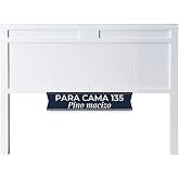 PEJECAR Headboard 135 Bed White Wood and Assembled Double Table 145 x 120 | Tall Sienna with Legs for Double or Youth Bedroom