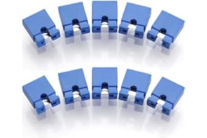 YUTOKEER Jumper Cap Shunts 2.54mm Standard Circuit Board Mini Jumper Cap Blue Short Circuit Cap Connector 10 Pcs