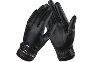 Bequemer Laden Damen Winter Warm Touchscreen Handschuhe Lederhandschuhe Winterhandschuhe mit Kaschmir Gefütterte