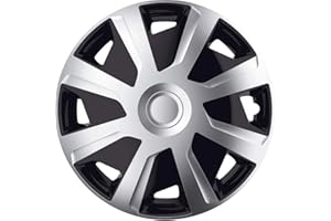 J-Tec Juego de 4 Tapacubos Mistral Van 15 Pulgadas Plateado/Negro (esférico)