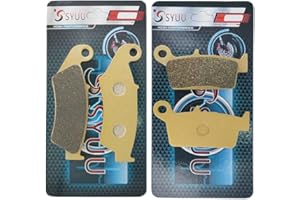 SYUU Motocicleta fibra de cobre delantero y trasero Pastillas de freno para Kawasaki KX 125 KX 250 1995-2008 KLX 250 1998-2007 KLX 400 KX 500 FA185F FA131R