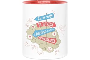 LA MENTE ES MARAVILLOSA - Taza de Cerámica de 330 ml para Café y Té |En el Viaje de tu Vida la Psicóloga puede ser tu Mejor Guía|
