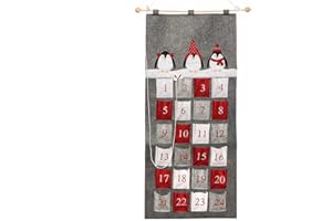 DIBOR Fabric Advent Calendar 2025 Penguin Fabric Reusable Fill Your Own Christmas Countdown DIY Advent Calendar (BT77)