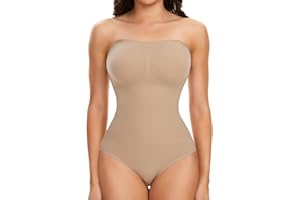 Joyshaper Damskie body modelujące stringi bez ramiączek body wyszczuplające brzuch płaska bielizna modelująca body opaska na głowę niewidoczny top modelująca body wyszczuplająca bielizna modelująca