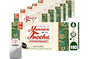 ‎TUOCHA Yunnan Tuocha Zouji Natürlicher Tuocha Tee - 150 Teebeutel (6er Pack x 25) - 300g - Tee aus China mit Garantierter Herkunft(Supermarkt-Version)