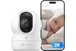 EZVIZ 2K WLAN Überwachungskamera Innen, 360º PTZ Indoor Kamera mit Personenerkennung und -verfolgung, Farbige Nachtsicht, Geräuscherkennung, Zwei-Wege-Audio, Auto-Crusier, CP1 Pro