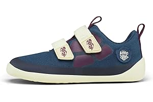 Affenzahn Barfußschuh Baumwolle Lucky Klettverschluss Vegan rutschfest Flexibel Reflektierend für den Sommer in Größe 21-32