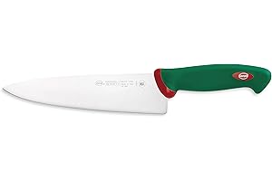 Sanelli Premana Professional Coltello Trinciante, Acciaio Inossidabile, Verde/Rosso, 21 cm