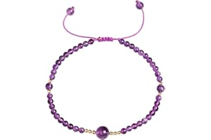 Jewboo Tiger Eye/Amethyst/Moonstone Beaded Anklet Bracelet for Women Reiki Stone Energy Healing Crystals and Gemstones Beach Foot Jewelry Adjustable Size (8.5-10 Inches)