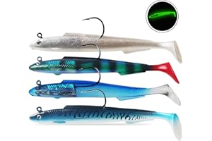 ‎NJORD KALASTUS Njord Kalastus Gummifische mit Jigkopf wählbar 15cm 30g, 13cm 20g oder 12cm 15g | Zander Gummiköder Zander | Gummifische Zander Köder Gummifisch Set | Gummiköder Angelköder Set Raubfisch