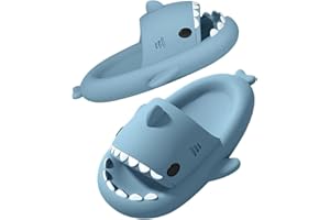 SAGUARO Shark Slippers damskie i męskie, miękkie i wygodne kapcie z rekinem, na lato, do domu, antypoślizgowe na basen, plażę, rekin
