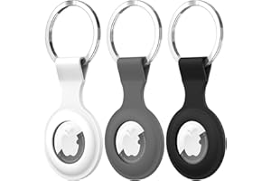 Diruite 3 Pièces pour Apple Airtag Étui Protection,Anti-Perte Localisateur Tracker Housse Étui Anti-Rayures Portable pour Apple AirTag Housse Porte Clé