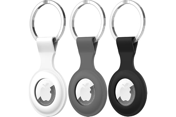 Diruite 3 Pièces pour Apple Airtag Étui Protection,Anti-Perte Localisateur Tracker Housse Étui Anti-Rayures Portable pour Apple AirTag Housse Porte Clé
