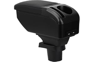 ZENVI MittelArmlehnen Compatible with Seat Mii Armlehnen 2011-2021 Mittelkonsolen Veranstalter Armlehnen Doppelter Stauraum Verwendbar als Ellbogenstütze（Schwarzer Stil）