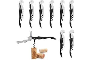 Ferizzia 8 Pezzi Cavatappi Professionali, ApribotTiglie di Vino, Cavatappi per Camerieri, Apribottiglie per Camerieri del Ristorante, Sommelier, Baristi, Bottiglia Accessori del Vino
