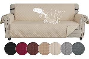 ‎YSTELLAA YSTELLAA Sofa Überzug 3 Sitzer, Wasserdicht Sofabezug, Sofaschoner Rutschfest Mit Armlehnen, Couchschoner Sofa Cover, Durable Sofa Bezüge, Sofaschutz Für Haustier Katze Hunde, Beige