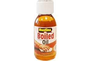 Rustins BOIL125 125ml Boiled Linseed Oil-Traditional Wood Restorer & Protective Oil – Deep Nourishment for Furniture, Doors, Decking & Interior Wood – Enhances Natural Colour & Grain