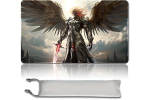 MPLR BOARD GAME Juego de mesa MTG Juego de alfombrillas + bolsa impermeable gratuita, bordes cosidos, superficie de goma suave, MTG PlayMat con zona, cartas coleccionables y accesorios (No Zona, Angel of Serenity)