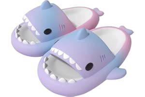 CHAYCHAX Pantuflas de Tiburón Verano para Mujer Hombre Niño Zapatos de Zapatillas de Ducha Sandalias de Playa y Piscina Shark Slides Slippers Sandalias De Punta Abierta De Secado Rápido