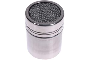 Oulensy 1pcs Farine en Acier Inoxydable Sel Tamiser Sucre Condiments Bouteille Conteneurs Chocolat en Poudre Shaker Filtres Réutilisables