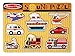 Melissa & Doug Vehicles Sound Puzzle - Wooden Peg Puzzle With Sound Effects (8 pcs)