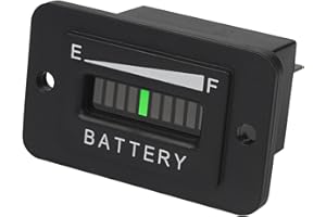 Jayron Indicatore di Batteria al Piombo Indicatore di Misuratore di Capacità della Batteria,Avviso di Scaricamento della Batteria Digitale LCD Digitale,Uso per Carrello da Golf(12/24V)