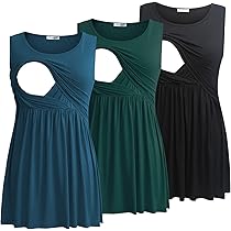 Canottiera Allattamento Premaman - Senza Maniche In Rayon E Spandex