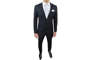 EVOGA Abito Completo Uomo Sartoriale Class Elegante Vestito Smoking Formale Cerimonia