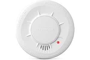 Smoke Alarms for Home, LIORQUE Smoke Alarm 5-Year Battery Fire Alarm with Test/Silence Button, Photoelectric Fire Alarm Battery Operated