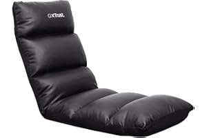 Trust Gaming GXT 718 Rayzee Składane krzesło do gier, poduszka podłogowa na konsole, regulowane zagłówki i oparcia, wytrzymuje do 125 kg, fotel dla graczy, relaks, dziecko, czytanie, czarny