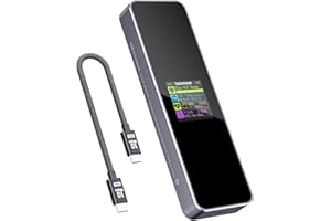 DOCKCASE Smart Case SSD M.2 NVMe Protezione di Alimentazione di 5s, Custodia Hard Disk Esterno USB 3.2 10Gbps, Rilevamento della salute dell'SSD, Compatibile con M-Key e M+B Key 2230/2242/2260/2280