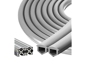 JYVEX 20 Meter Aluprofil-Kantenstreifen 30x30, 40x40 Nut 8 Aluprofil Zubehör Staubschutz Weiche Abdeckungs Dichtungsstreifen Weich-PVC-Schutzdichtstreifen für Item Profil 30/40 V Type Slot T Type Slot
