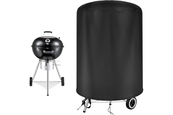 Raweao Housse Barbecue Weber 57cm, Bache Weber Exterieur 57cm, Housse Rond 500D Oxford Imperméable(Φ71x68cm)