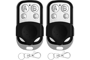 OUPDATE 2 Stück 433MHz Fernbedienung Garagentor Universal, Garagentoröffner Handsender Duplicator mit 4 Kanälen, Drahtlose Fernbedienung mit Schiebedeckel für Rollladenschalter, Garagentor