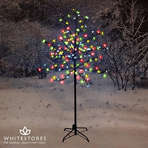 Mercer Leisure 1.5m Pre-Lighted Christmas LED Cherry Blossom Tree with 150 Multicolour Lights