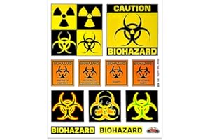 4R QUATTROERRE.IT Quattroerre 9021 Adhésif Biohazard Danger, 20 x 24 cm, Rot