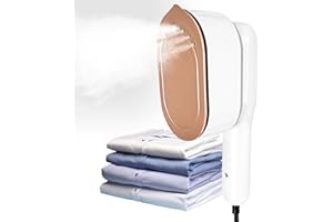 LURICO 1000W Défroisseur Vapeur, 2 en 1 Fer à Repasser Vapeur Portable Fer à Repasser de Voyage Steamer Chauffage Rapide en 3s Mini Défroisseur à Main avec 100ml Réservoir d'eau pour Maison, Bureau