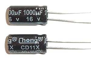 E-Projects B-0002-D12 Radial Electrolytic Capacitor, 1000uF, 16V, 105 C (Pack of 5)