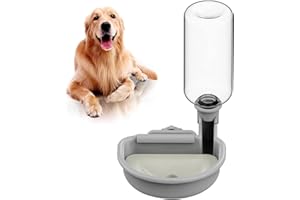 Faderr Automatic Pet Water Dispenser, 480ml Grey, Dog, Cat, Rabbit, Ferret, Small Animal, Gravity-Fed, ABS Material, 480ml Capacity, Cage/Crate Attachable