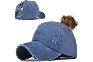 COZYAN Queue de Cheval Casquette de Baseball Léger Réglable Séchage Rapide Respirante Anti-Soleil Casquette de Baseball pour Femme en Queue de Cheval Maille à Séchage Rapide