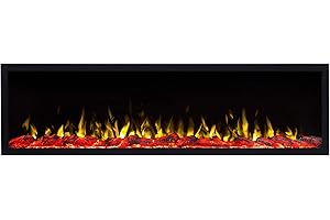 AFLAMO PRIDE S- Caminetto elettrico da parete, senza funzione di riscaldamento, profondo solo 12,8 cm. (153x42x12,8)