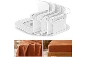 Yozexin Bed Sheet Holder With Lock Strips,4 Pieces Bed Sheet Clips,Removable Fitted Sheet Corner Holders,Heavy Duty Corner Fastener,Fit All Mattress Size,Keep Sheets Firm & Tight