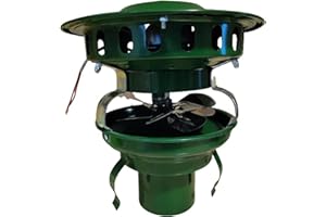 JHKJ Evacuateur de fumée, Extracteur de fumée électrique de cheminée, Ventilateurs inducteurs de Toit, Ventilateur de tirage induit de Toit, Aspirateur de cheminée 100W,8.5CM