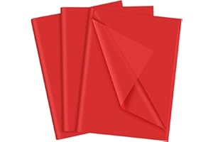 NEBURORA Red Tissue Paper for Gift Bags - 60 Sheets, 14 x 20 Inch, Bulk Packaging Paper for Gift Wrap, Filler, Flower Crafts, Birthday, Wedding, Valentine's Decor