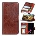 Produktbild LMAZWUFULM Hülle für LG Mobile K10 2017 / LG M250N (5,2 Zoll) PU Leder Magnetverschluss Brieftasche Lederhülle Retro Napa Muster im Bookstyle mit Stent-Funktion und Karten Slot Schutzhülle Ledertasche Flip Cover für LG K10 2017 Braun